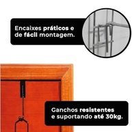 Sapateira de Porta ou Parede em Aço Cromado - 21 Pares, 42 Divisórias | Organização Inteligente e Durabilidade - imagem 5