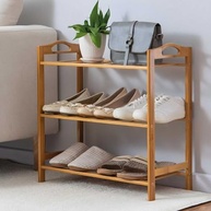 Sapateira de Porta em Bambu com 3 Prateleiras - Organize Seus Calçados com Estilo e Sustentabilidade - imagem 3