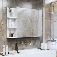 Espelheira Suspensa Iris com Porta para Banheiro e Closet - Design Moderno e Organização Inteligente - imagem 3