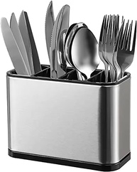 Escorredor Porta Talheres Inox Premium com Drenagem - 4 Divisórias e Design Compacto - imagem 1