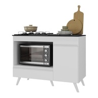 Balcão para Cooktop e Forno 105cm com 1 Porta e 1 Gaveta Veneza Multimóveis - Design Moderno e Funcionalidade - imagem 4