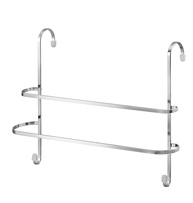 Porta Toalha Duplo com 2 Ganchos Cromado – Sem Furo, Design Moderno e Prático para Banheiro - imagem 1
