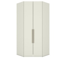 Guarda-Roupa de Canto com LED e Design Moderno | 2 Portas e 3 Gavetas - imagem 1