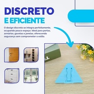 Kit 3 Travas de Segurança para Portas e Janelas de Correr - Proteção Contra Acidentes para Bebês e Crianças - imagem 5
