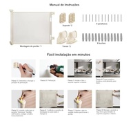Grade de Proteção Retrátil 86x150cm para Pets e Bebês | Segurança Inteligente para Escadas e Portas - imagem 3