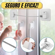 Trava de Segurança Flexível com Chave para Portas, Gavetas e Eletrodomésticos - Proteção Confiável para Crianças - imagem 4