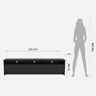 Rack Aspen 184cm 3 Portas para TV até 75" - Design Moderno com Armazenamento Inteligente - imagem 4