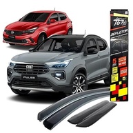 Calha de Chuva Inteiriça Fiat Argo 2017+ 4 Portas TG POLI Fumê - Proteção e Estilo - imagem 2