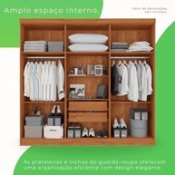 Guarda-Roupa Casal 6 Portas 2 Gavetas França Cinamomo - Organize seu Quarto com Estilo - imagem 4