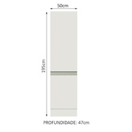 Paneleiro Madesa Smart 100% MDF 2 Portas – Design Moderno e Resistente em Branco - imagem 2