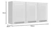 Armário Aéreo Luce 3 Portas Itatiaia - Design Moderno para Cozinhas - imagem 3