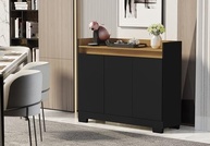 Rack Aparador Ryzen 3 - Design Retro Moderno com 3 Portas para Sala, Escritório ou Cozinha - imagem 3