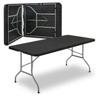 Mesa Retangular Dobrável 180x74cm com Alça - Design Compacto e Portátil - imagem 1