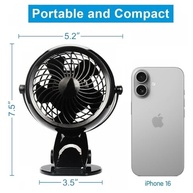 Ventilador Portátil Gazeled com Rotação 360°, USB ou Bateria, Ideal para Casa, Escritório e Acampamento - imagem 4