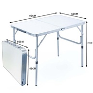 Mesa Dobrável Portátil 90x60x70cm - Alumínio Resistente para Camping, Estudo e Cozinha - imagem 4
