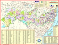 Mapa Gigante do Estado de Pernambuco - Detalhado e em Português - imagem 3