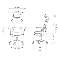 Cadeira de Escritório Ergonômica Elements Astra Cinza/Branca - Conforto e Postura Ideal - imagem 3