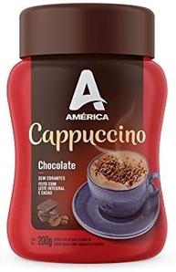 América Cappuccino Em Pó Chocolate Pote 200 G - imagem 3
