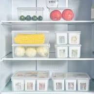 Pote Organizador para Geladeira com Divisórias e Cesto Drenador - Frescor e Organização em um Só Lugar - imagem 5