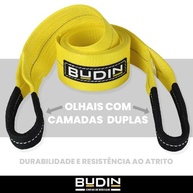 Cinta Fita Reboque e Arraste Budin 10 Toneladas - 6 Metros: Segurança e Potência para Seu Veículo - imagem 4