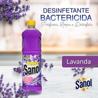 Sanol Desinfetante Líquido Pinho Lavanda 1L - Potente Desinfecção com Fragrância Agradável - imagem 3