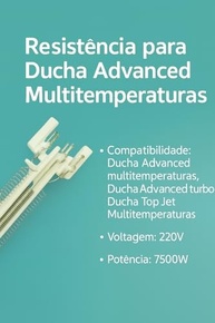 Resistência para Chuveiro Advanced 7500W 220V - Substituição Fácil e Potente - imagem 4