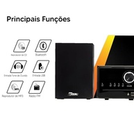 Mini System SSOUND 200W RMS: Som Potente com Bluetooth, CD, MP3 e Rádio FM - Bivolt Preto - imagem 5