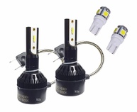 Kit Super LED H7 + T10 6000K: Iluminação Potente para Seu Carro - imagem 1