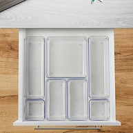 Acrimet Organizador Modular para Gavetas, Bancadas e Armários - Kit com 7 Potes Transparentes - imagem 5