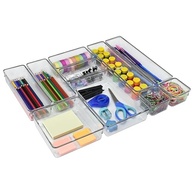 Acrimet Organizador Modular para Gavetas, Bancadas e Armários - Kit com 10 Potes Transparentes Sortidos - imagem 4
