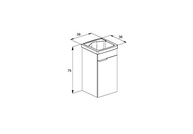 Tanque PP com Gabinete Celite B60000M370 – Moderno e Compacto para Ambientes Pequenos - imagem 4