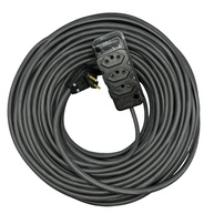 Extensão Elétrica Industrial 50m Cabo PP 2x2,5mm com Tomada Tripla Reforçada - imagem 1