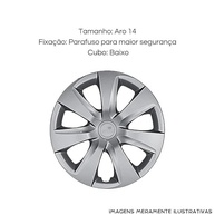 Calota Aro 14" Prata Mod Etios 2014/2015 Grid - Jogo com 4 Unidades - imagem 4