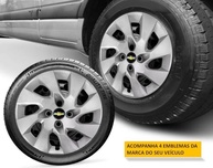 Jogo 4 Calotas Prata Aro 15 para Chevrolet Onix (2013-2024) - Design Moderno e Proteção - imagem 4