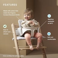 Almofada Orgânica Stokke Tripp Trapp Star Prateada: Conforto e Estilo para seu Bebê - imagem 3