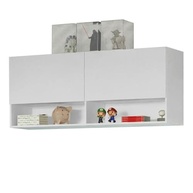 Armário Aéreo 120cm com Nicho e Prateleira Branco - Design Moderno para Quarto e Home Office - imagem 5