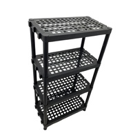 Estante Modular Multiuso Preta com 4 Prateleiras - Organize com Estilo e Funcionalidade - imagem 1