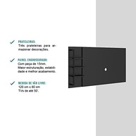 Painel Amazonas para TV até 50" com Prateleiras - Design Moderno e Sofisticado Carraro (Preto) - imagem 5