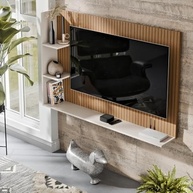 Painel para TV 50 Polegadas Berlin – Design Moderno com Nichos e Prateleiras - imagem 4
