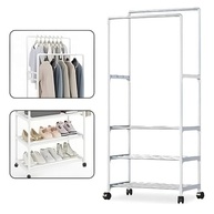 Arara de Roupas Dupla com Prateleiras - Organize com Estilo e Praticidade - imagem 5