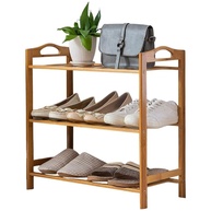 Sapateira Tripla de Bambu com 3 Prateleiras - Organizador Elegante e Sustentável para Sapatos - imagem 1