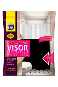 Cortina para Box com Visor Transparente 1,35x2,00m - Proteção Elegante e Prática para Banheiros Modernos - imagem 3