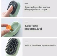 Escovas Multiuso com Dispenser de Detergente - Limpeza Prática e Eficiente para Sapatos, Roupas e Banheiro - imagem 4