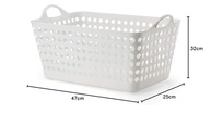 Cesto Retangular Flexível 22L Branco Arthi - Organização Moderna e Prática - imagem 4