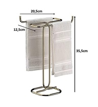 Porta Toalha de Bancada Dourado Superiore Future - Elegância e Praticidade para Banheiro - imagem 4