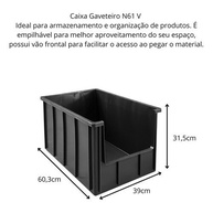 Caixa Organizadora 61L: Organize com Praticidade! - imagem 2