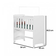 Mini Berço MDF Branco Yescasa: Conforto e Praticidade - imagem 2