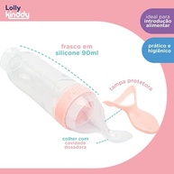 Lolly Alimentador Colher Dosadora Rosa - Ideal para Introdução Alimentar com Segurança e Praticidade - imagem 5