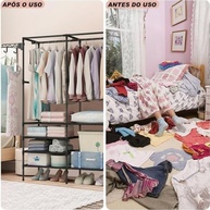Arara Cabideiro Multiuso com Prateleiras - Organize seu Espaço com Estilo e Praticidade - imagem 4