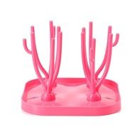 Escorredor Portátil de Mamadeira Rosa - Prático e Higiênico para Bebês - imagem 4
